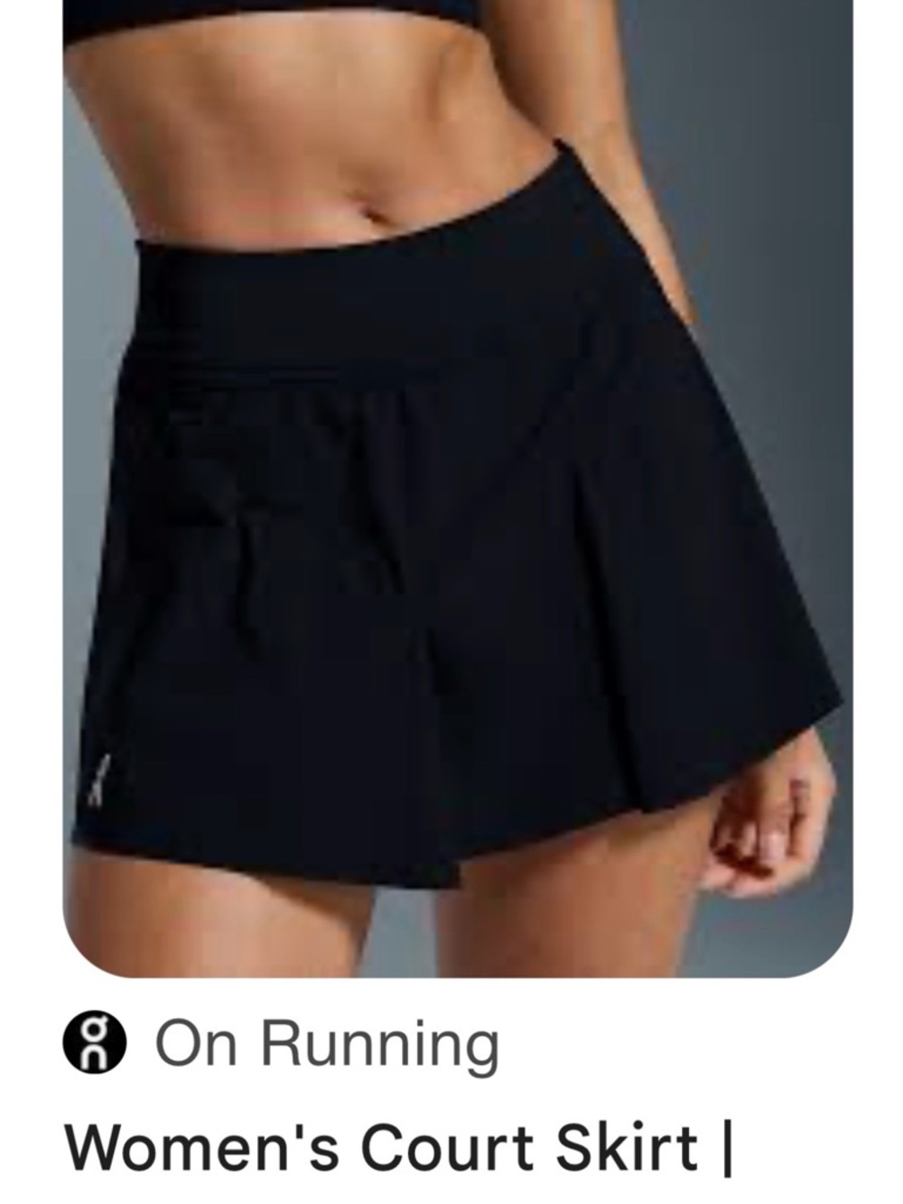 ON women’s court skirt